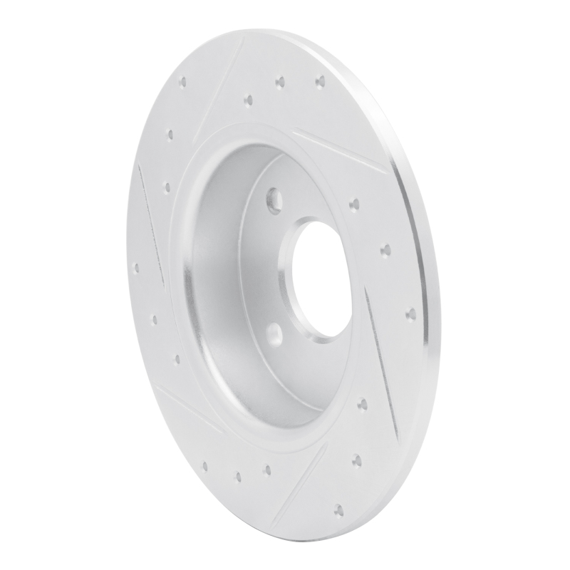 Ford Ecosport Brake Rotor (1) - Rear Right - R1 Concepts - Drilled & Slotted - Silver - `18-`22